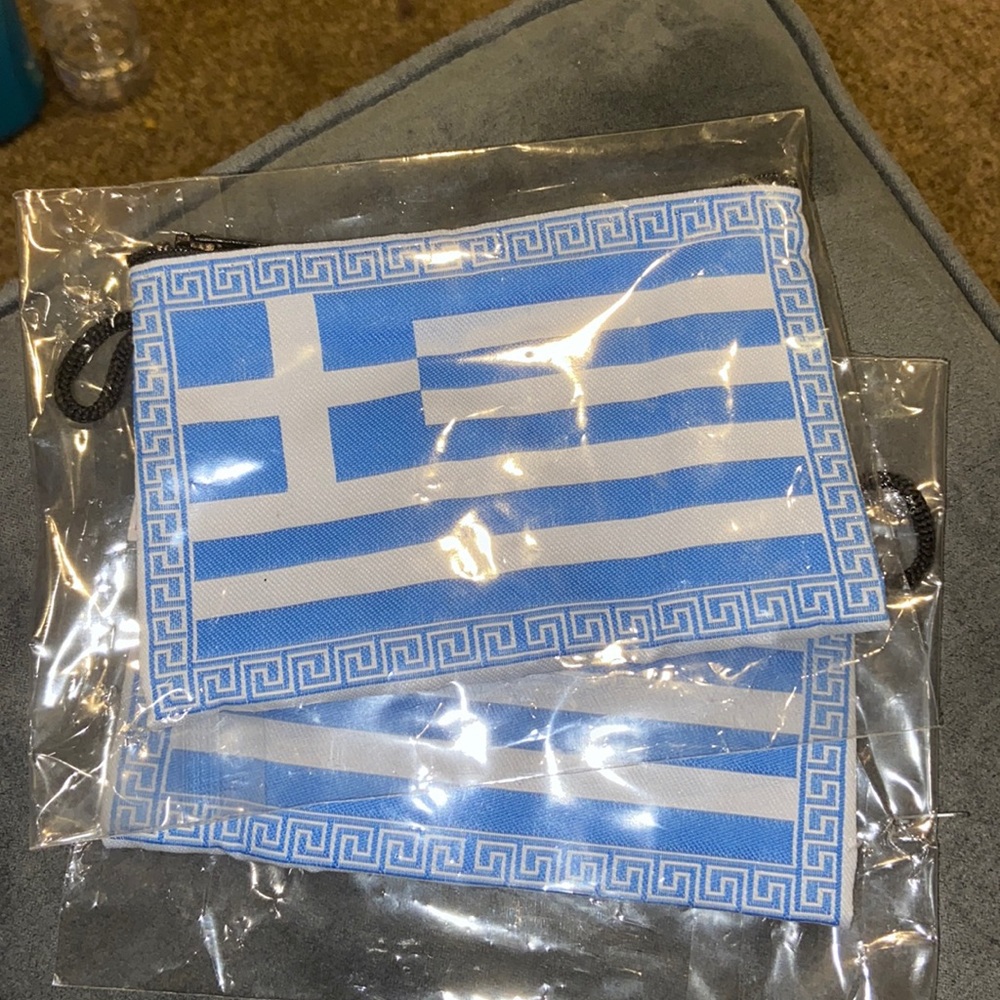Greek flag coin purse
